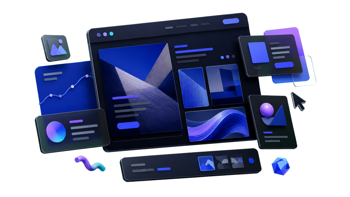 Portfolio Template interface preview