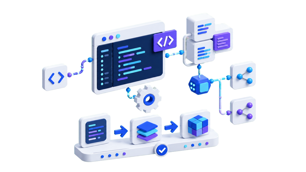 Develop process illustration